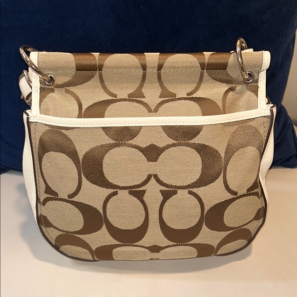 Coach Willis 70th Anniversary Signature Legacy Chalk White Leather Satchel - Picture 10 of 17